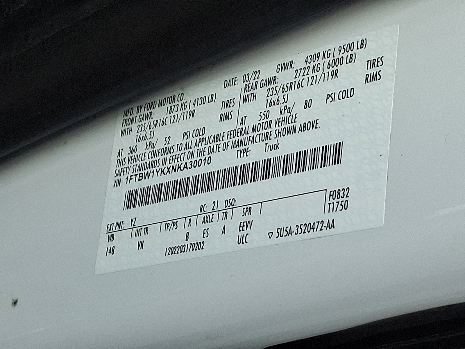 2022 Ford E-Transit-350 Base